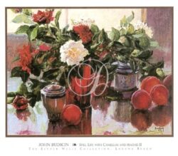 Still Life With Camellias And Peaches II