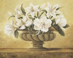 Magnolias And Lilies In Urn