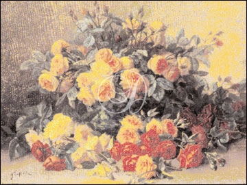 Still Life with Pink and Red Roses