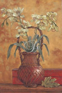 Orchids In Oriental Basket II