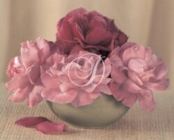 Crimson Roses in Raku Bowl