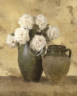 Vases With White Peonies II